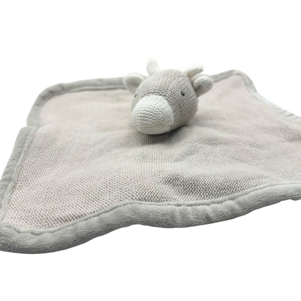 Peacock Alley Light Grey Fleece Giraffe Lovey Security Baby Blanket Soft Plush - Picture 3 of 10